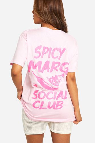 Womens Petite Spicy Marg Social Cub Oversized Tee - - L - boohoo - Modalova