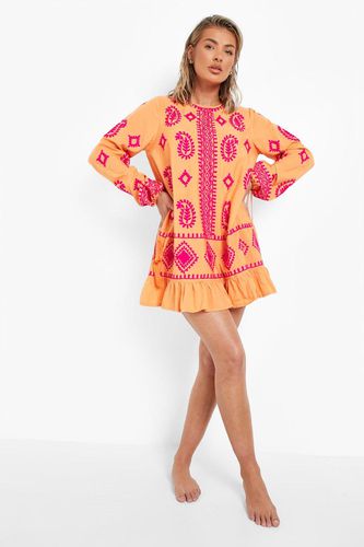 Womens Embroidered Beach Dress - - L - boohoo - Modalova