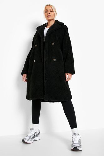 Womens Oversized Faux Fur Teddy Coat - - 12 - boohoo - Modalova