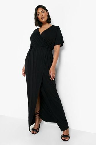 Womens Plus Angel Sleeve Wrap Maxi Dress - - 22 - boohoo - Modalova
