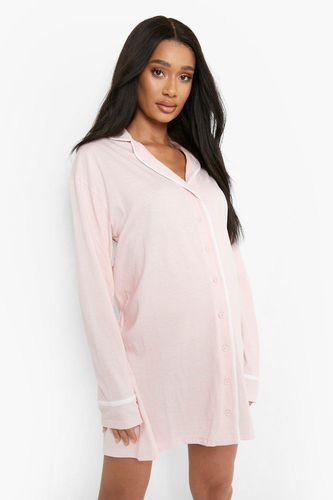 Womens Maternity Pipe Detail Sleep Shirt - - 14 - boohoo - Modalova