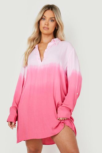 Womens Plus Ombre Cheesecloth Beach Shirt - - 18 - boohoo - Modalova