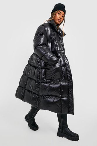 Womens Oversized Square Quilt Detail Maxi Puffer Jacket - - 10 - boohoo - Modalova