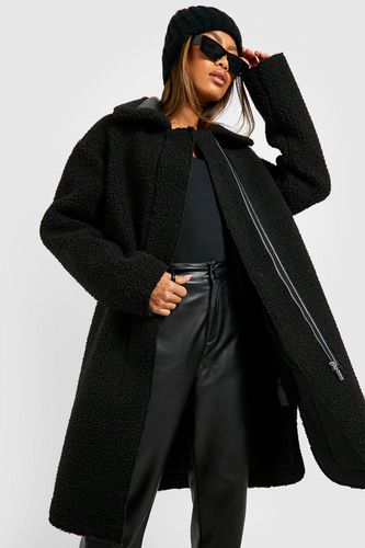 Womens Teddy Bonded Faux Fur Coat - - 10 - boohoo - Modalova