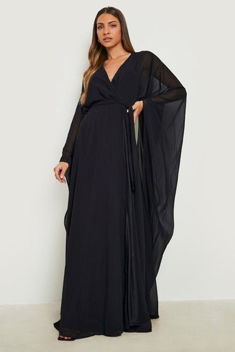 Womens Chiffon Wrap Cape Sleeve Maxi Dress - - 10 - boohoo - Modalova
