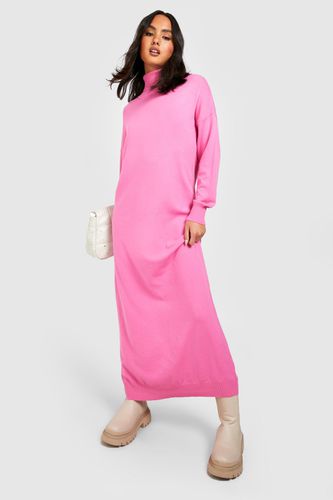 Womens Fine Knit Roll Neck Knitted Midaxi Dress - - 12 - boohoo - Modalova