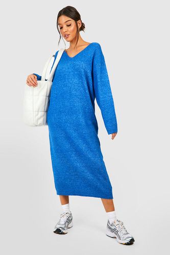 Womens Slouchy Soft Knit Maxi Knitted Dress - - 10 - boohoo - Modalova