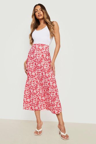 Womens Floral Print Light Weight Woven Maxi Skirt - - 12 - boohoo - Modalova