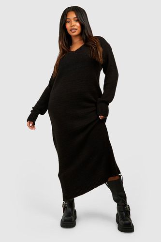 Womens Plus Slouchy Soft Knit Maxi Knitted Dress - - 18 - boohoo - Modalova