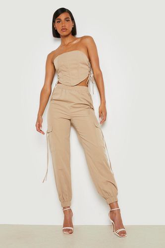 Womens Tie Pocket Detail Cargo Trousers - - 16 - boohoo - Modalova
