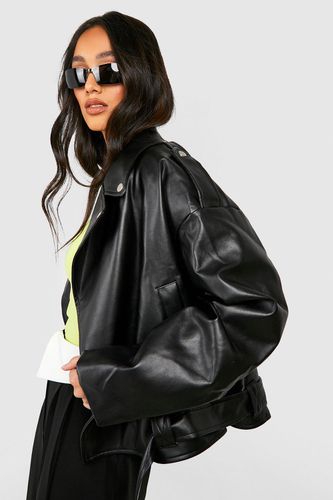 Womens Fur Lined Biker Jacket - - 12 - boohoo - Modalova