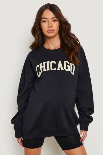 Womens Maternity Chicago Oversized Sweatshirt - - L - boohoo - Modalova