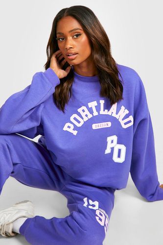 Womens Portland Printed jumper Tracksuit - - XL - boohoo - Modalova