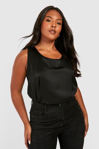 Womens Plus Satin Wide Strap Vest - - 26 - boohoo - Modalova