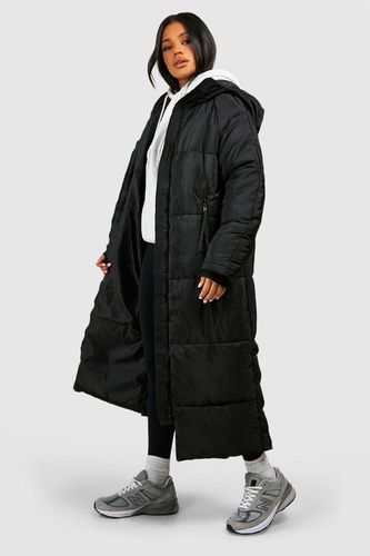 Womens Hooded Longline Puffer Jacket - - 12 - boohoo - Modalova