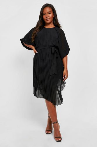 Womens Plus Pleated Puff Sleeve Midi Dress - - 18 - boohoo - Modalova