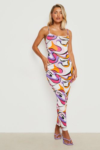Womens Abstract Strappy Maxi Dress - - 18 - boohoo - Modalova