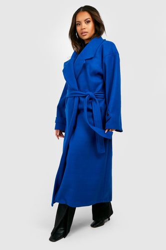Womens Plus Wool Look Belted Trench Coat - - 22 - boohoo - Modalova