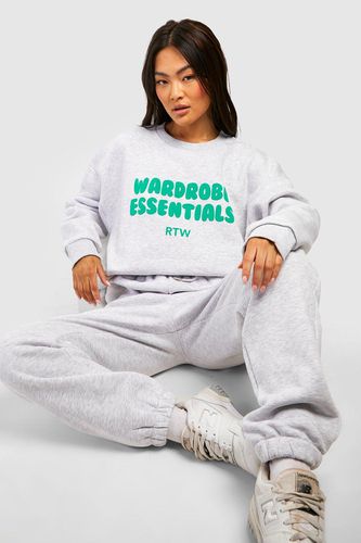 Womens Warddressing gown Essentials Slogan jumper Tracksuit - - L - boohoo - Modalova