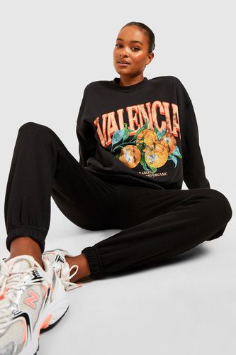 Womens Tall Valencia Orange Print Sweatshirt - - L - boohoo - Modalova