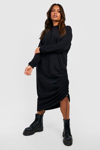 Womens Plus Oversized Ruched Side Midi Jumper Dress - - 20 - boohoo - Modalova