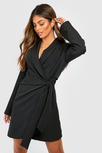 Womens Tie Waist Tailored Blazer Dress - - 12 - boohoo - Modalova