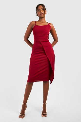 Womens Asymmetric Bust Detail Midi Dress - - 10 - boohoo - Modalova