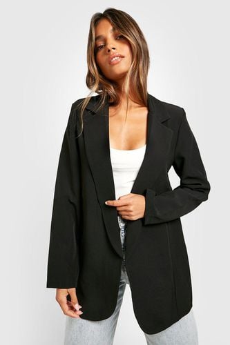 Womens Basic Woven Long Sleeve Relaxed Fit Blazer - - 10 - boohoo - Modalova