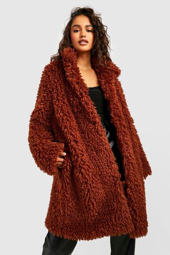 Womens Shaggy Faux Fur Coat - - 8 - boohoo - Modalova