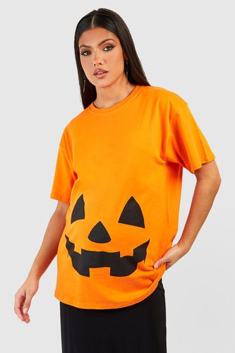 Womens Maternity Pumpkin Halloween T-shirt - - L - boohoo - Modalova