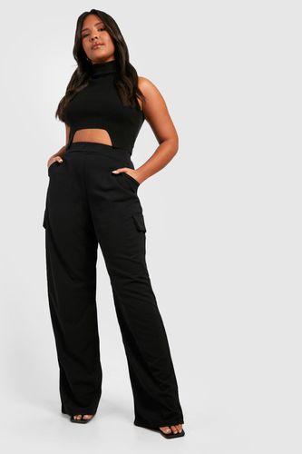 Womens Plus Wide Leg Cargo Trousers - - 20 - boohoo - Modalova