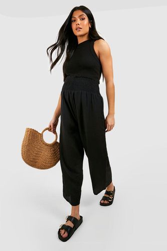 Womens Maternity Shirred Waist Linen Culottes - - 16 - boohoo - Modalova