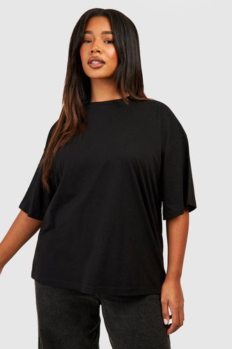 Womens Plus Oversized Crew Neck Basic Cotton T-shirt - - 24 - boohoo - Modalova