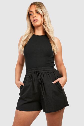 Womens Plus Linen Flippy Shorts - - 26 - boohoo - Modalova