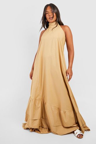 Womens Plus Cotton Tiered Detail Maxi Dress - - 20 - boohoo - Modalova