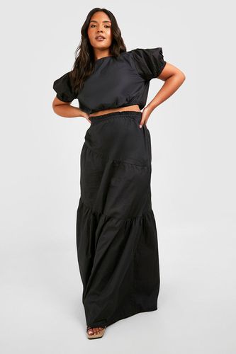 Womens Plus Poplin Maxi Skirt Co-ord - - 16 - boohoo - Modalova