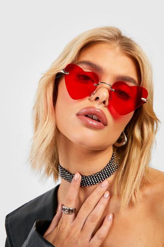 Womens Lens Heart Sunglasses - One Size - boohoo - Modalova