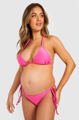 Womens Maternity Basic Tie Side Bikini - - 8 - boohoo - Modalova