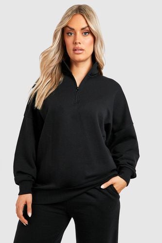Womens Plus Half Zip Oversized jumper - - 16 - boohoo - Modalova