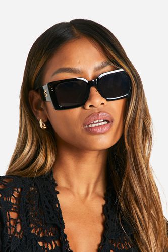 Womens Gold Detail Square Sunglasses - - One Size - boohoo - Modalova