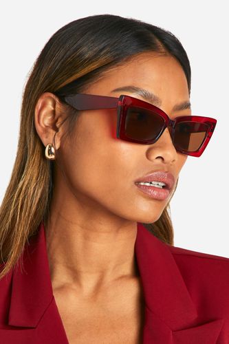 Womens Cat Eye Frame Sunglasses - - One Size - boohoo - Modalova