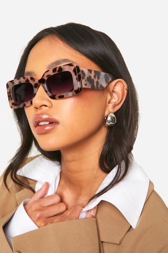 Womens Tortoise Retro Sunglasses - - One Size - boohoo - Modalova