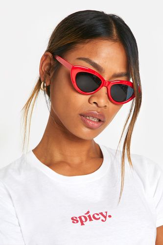 Womens Cat Eye Frame Sunglasses - One Size - boohoo - Modalova