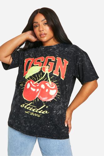Womens Plus Dsgn Cherry Washed Oversized T-shirt - - 18 - boohoo - Modalova