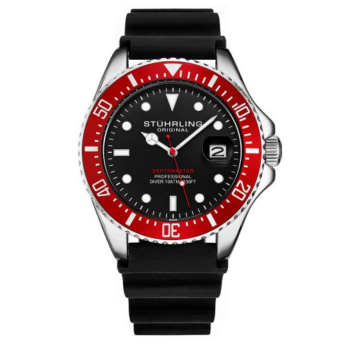 Depthmaster Quartz 42mm Diver Watch with Rubber Strap - - One Size - STÜHRLING Original - Modalova