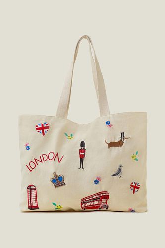 London Embroidered Shopper Bag - - One Size - Accessorize - Modalova