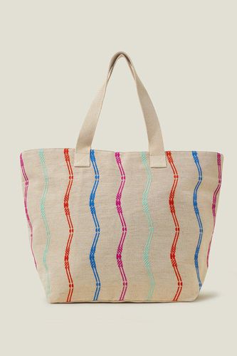 Womens Wiggle Stripe Tote Bag - - One Size - Accessorize - Modalova