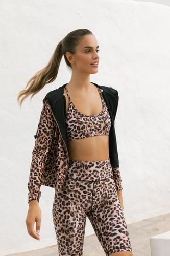 Womens Samaya Leopard Print Bomber Jacket Casual Breathable Zip Up Jumper - - 12 - Dancing Leopard - Modalova