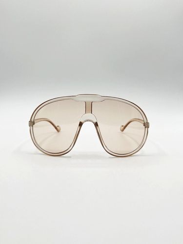 Wave Mask Sunglasses in Champagne - - One Size - NastyGal UK (+IE) - Modalova