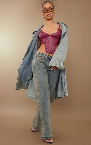 Womens Vintage Wash Mid Rise Split Hem Jeans - - 16 - NastyGal UK (+IE) - Modalova